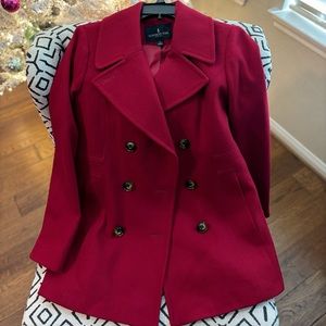 London Fog Red Peacoat